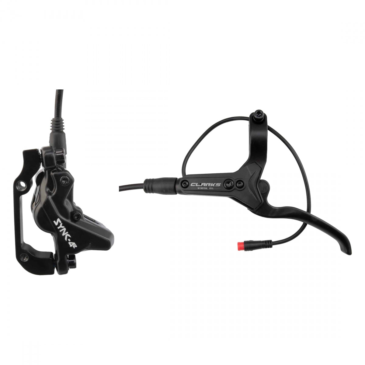 CLARKS K SYNC-4E HYDRAULIC FRONT DISC BRAKE COMPLETE  w/LEVER/CALIPER/HOSE NO ROTOR BLACK