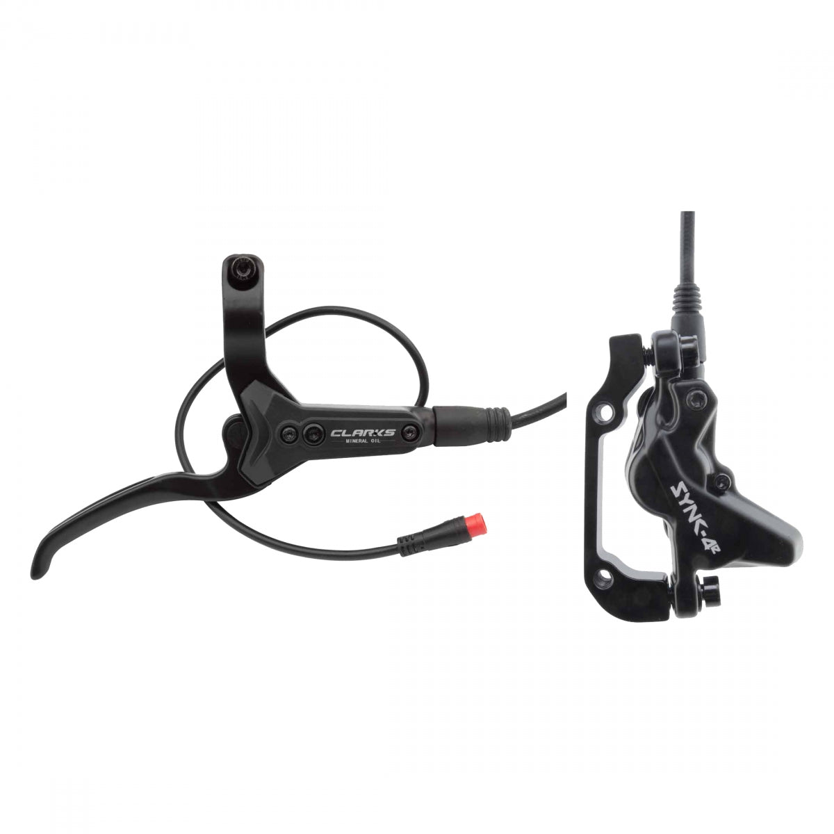 CLARKS K SYNC-4E HYDRAULIC REAR DISC BRAKE COMPLETE  w/LEVER/CALIPER/HOSE NO ROTOR BLACK