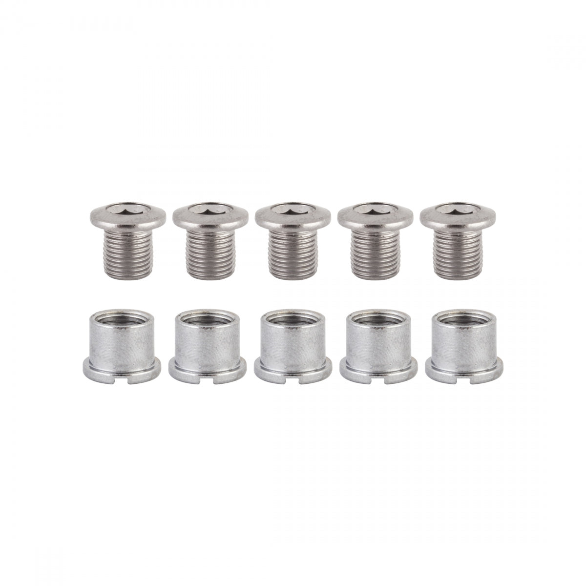 CHAINRING BOLT SET ORIGIN 8 DOUBLE STEEL CHROME PLATED