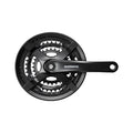 SHIMANO FRONT CHAINWHEEL, FC-TY501, FOR REAR 6/7/8-SPEED, 175MM, 48X38X28T W/CHAIN GUARD, W/CRANK FIXING BOLT, BLACK