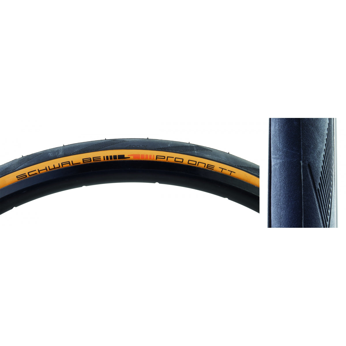 TIRE SCHWALBE PRO ONE TT TIRE 700x25 BK/YSK ADDIX RACE TLE FOLDING
