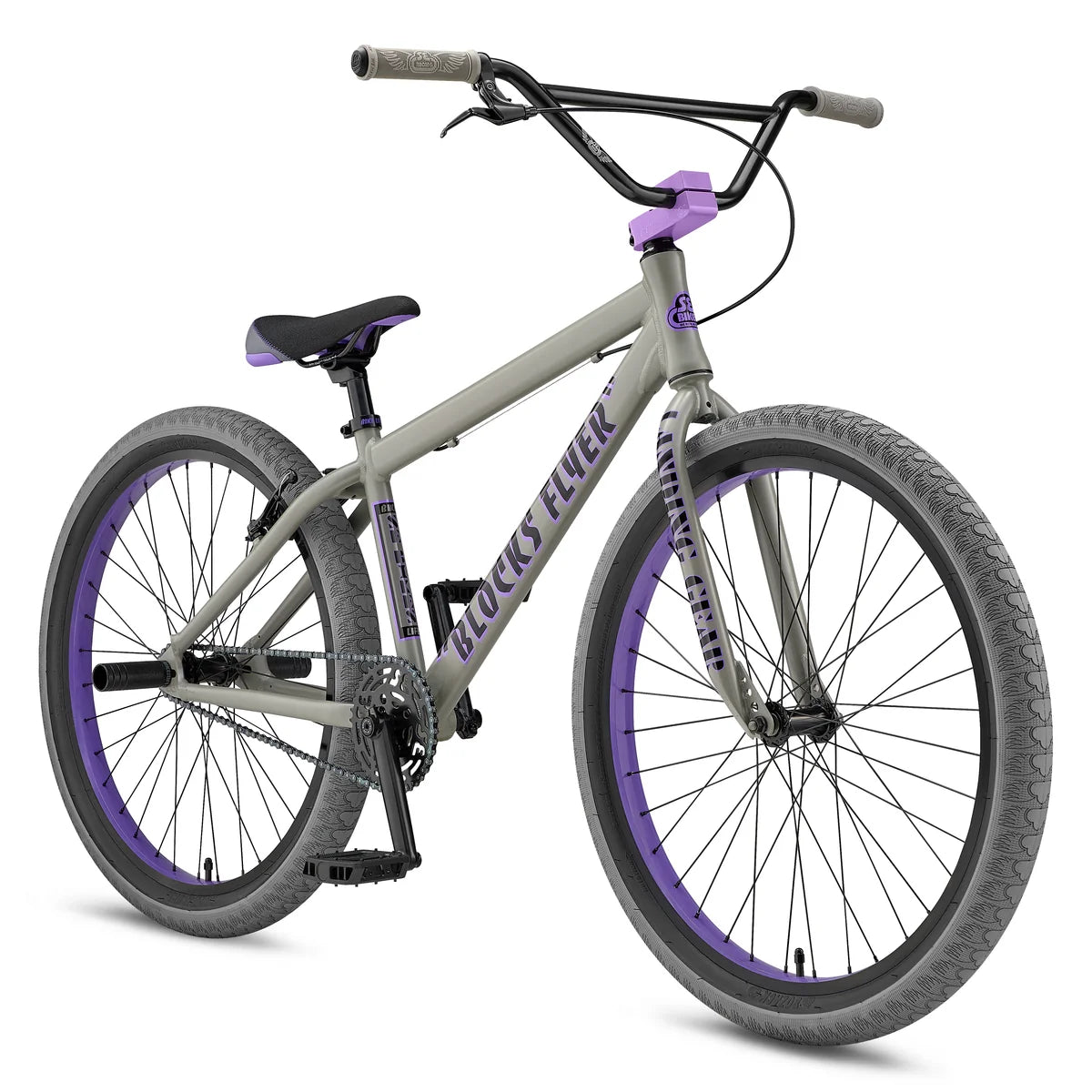 Blocks Flyer 26" Matte Gray & Purple