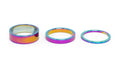 THEORY 1-1/8" ALUMINUM HEADSET SPACERS 2MM 5MM AND 10MM OIL SLICK