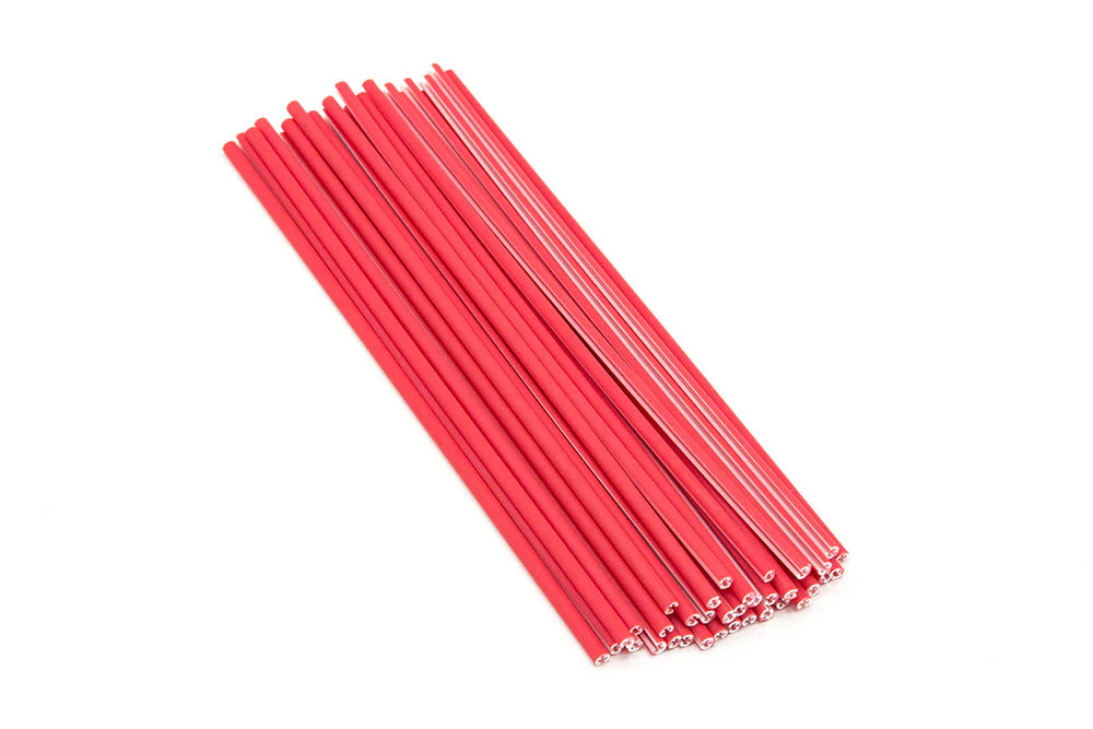 THEORY SPOKE COVERS REFLECTIVE RED 36 pack