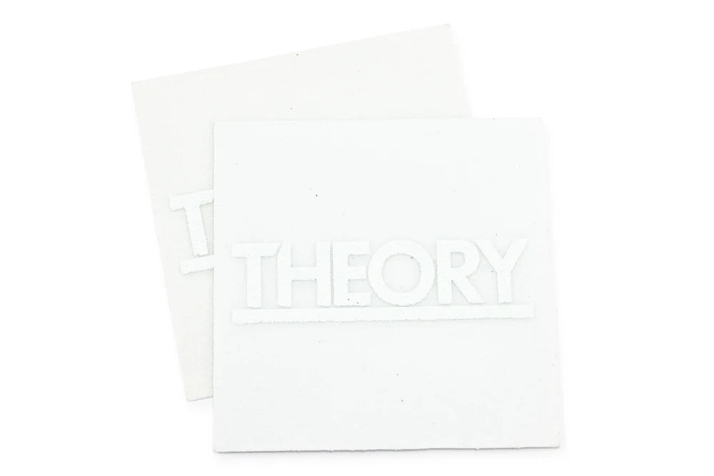THEORY PEG TAPE 4.5" x 4.5" CLEAR THEORY LOGO