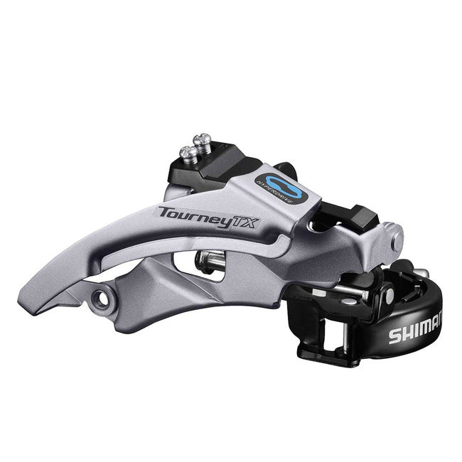 SHIMANO FRONT DERAILLEUR, FD-TX800-TS3, TOURNEY TX, TOP-SWING,DUAL-PULL BAND-TYPE 34.9MM(W/31.8MM & 28.6MM ADAPTER) CS-ANGLE:63-66, FOR 42/48T,CL:47.5/50MM