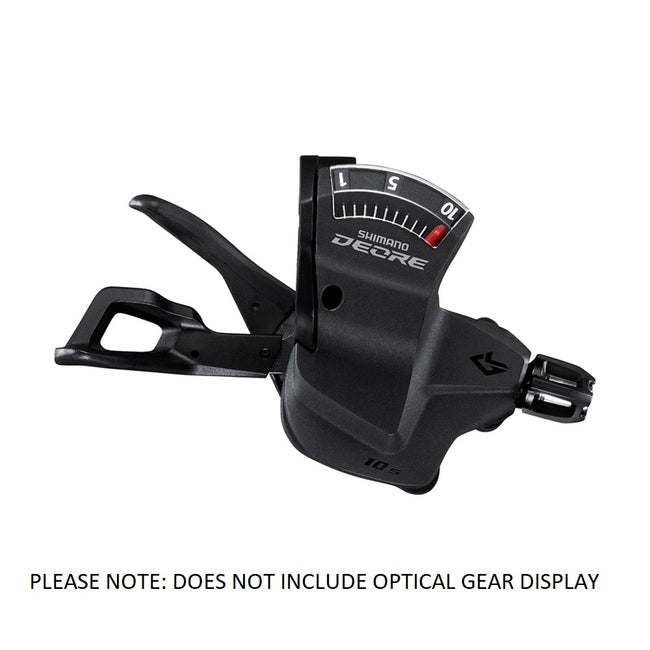 SHIMANO SHIFT LEVER, SL-M5130-R, DEORE, RIGHT, 10-SPEED RAPIDFIRE PLUS, 2050MM INNER, W/O OGD, LG TYPE, BLACK SP41S SEALED OUTER (1880MM), 6MM CAP X3, NOSE CAP X1