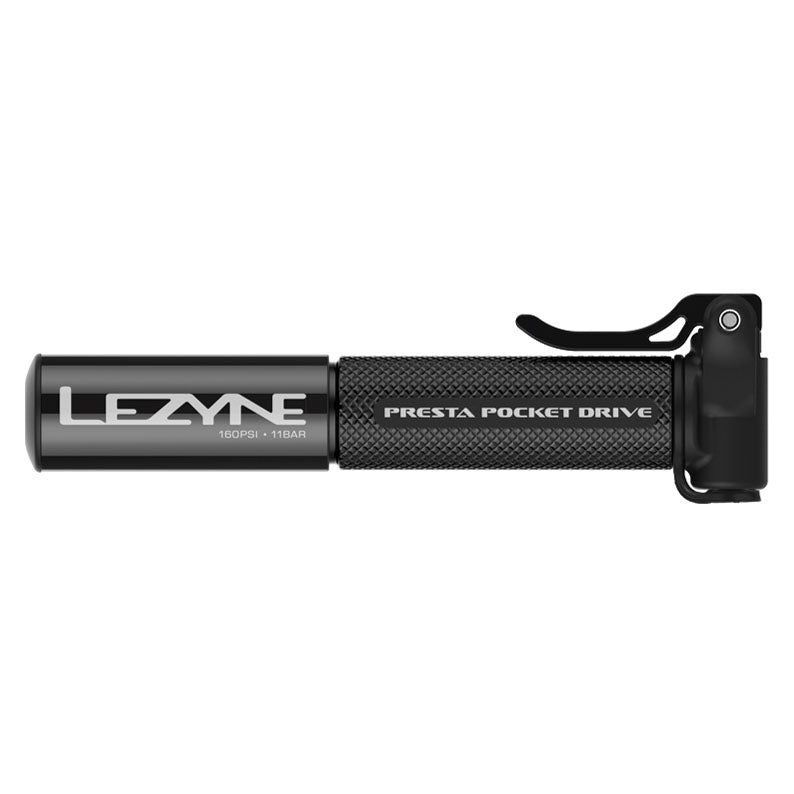 Lezyne Presta Pocket Drive Pump, Black/Gold